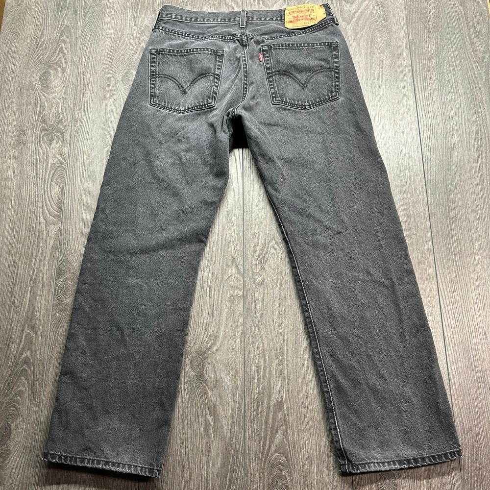 Vintage Levis 501 Mens Faded Black Straight Leg Button Fly Jeans 32x30 Mexico